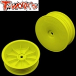 T-work's Narrow 1/10 Buggy Front Wheels B6.4 B7 RB7 YZ2 XB2 12mm (2) Yellow