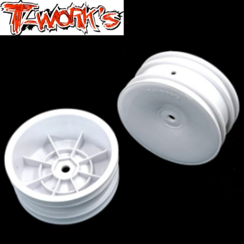 T-work's 2wd Buggy Front Wheels B6.3 B7 RB7 YZ2 XB2 12mm White (2)