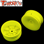 T-work's 2wd Buggy Front Wheels B7 RB7 YZ2 XB2 12mm (2) Yellow