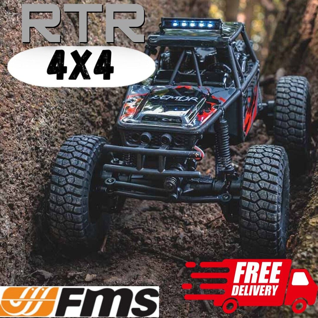 FMS LEMUR FCX24 1/24スケール 4WD RTR 赤 FMS 1/24 FCX24 Lemur RTR | Realistic Scale RC Car Adventure