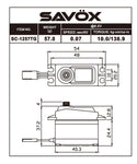 Savox SC-1257TG-BE Black Titanium Gear Coreless Digital Servo