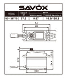 Savox SC-1257TG-BE Black Titanium Gear Coreless Digital Servo