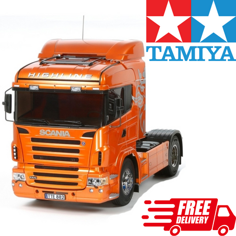 Tamiya 1/14 Scania R470 Highline Orange Edition RC Semi Truck Kit