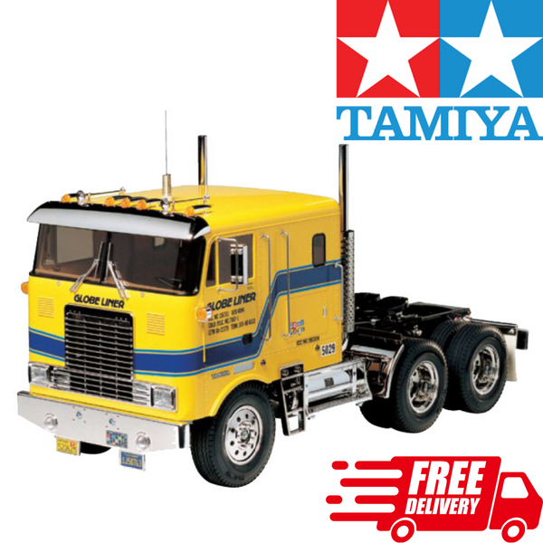 TAMIYA GLOBE LINER 1/14 ラジコントラクター Tamiya 1/14 RC Globe Liner Semi Truck Kit Tractor Trailer Radio