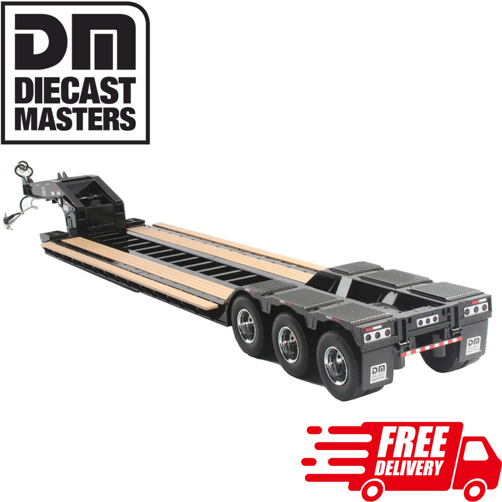 Diecast Master 1 16 Scale Gooseneck Lowboy RC Semi Truck Trailer Naughty Boy RC