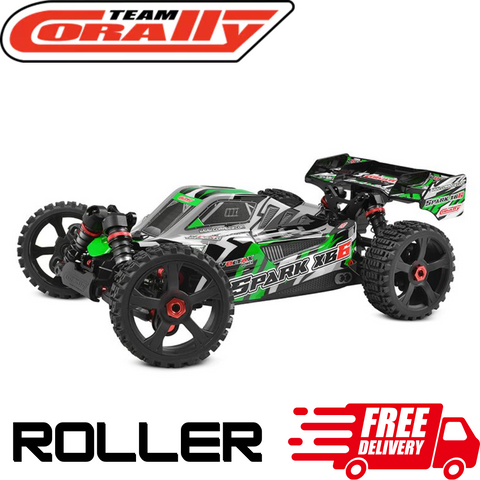 Team Corally Spark XB6 1/8 RTR RC Buggy 6S 4wd ROLLER Green